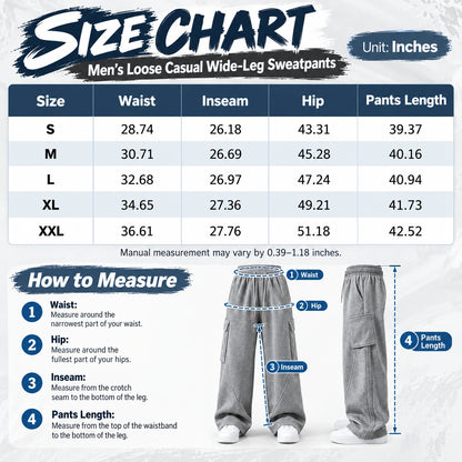 🔥 BESTSELLER | 6PCS $24.99 |  Men’s loose casual wide-leg sweatpants